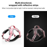FunAdd Corda de Tração Colete Respirável Refletor de Nylon para Animais Arnês para Cão, Tamanho: M, Tamanho: M
