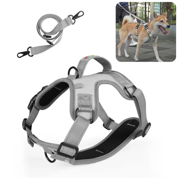 FunAdd Corda de Tração Colete Respirável Refletor de Nylon para Animais Arnês para Cão, Tamanho: M, Tamanho: M