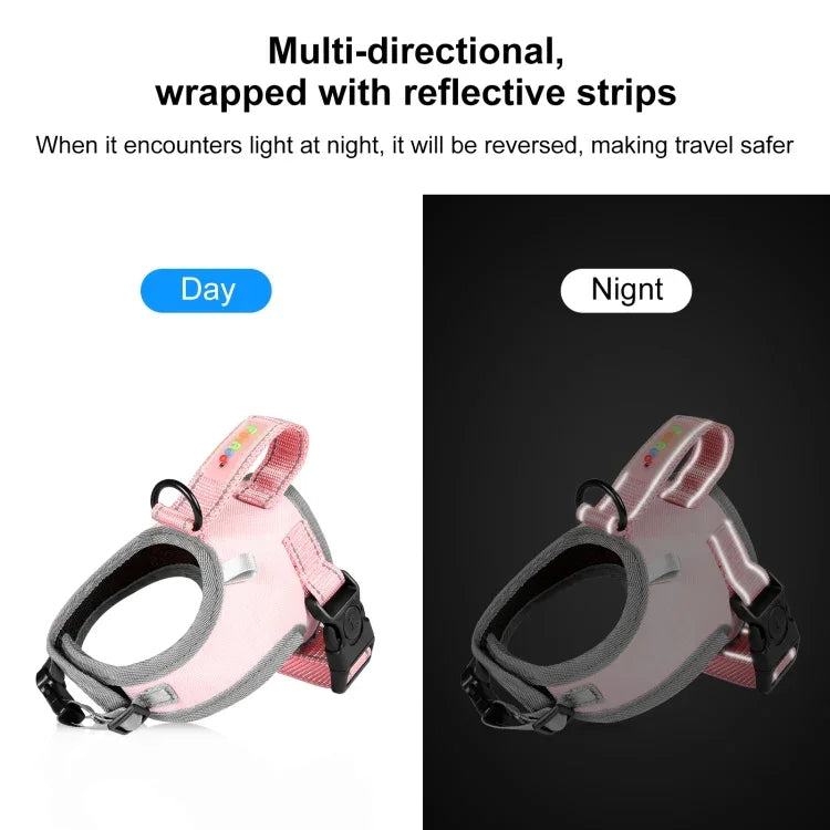 FunAdd Corda de Tração Colete Respirável Refletor de Nylon para Animais Arnês para Cão, Tamanho: S, Tamanho: S