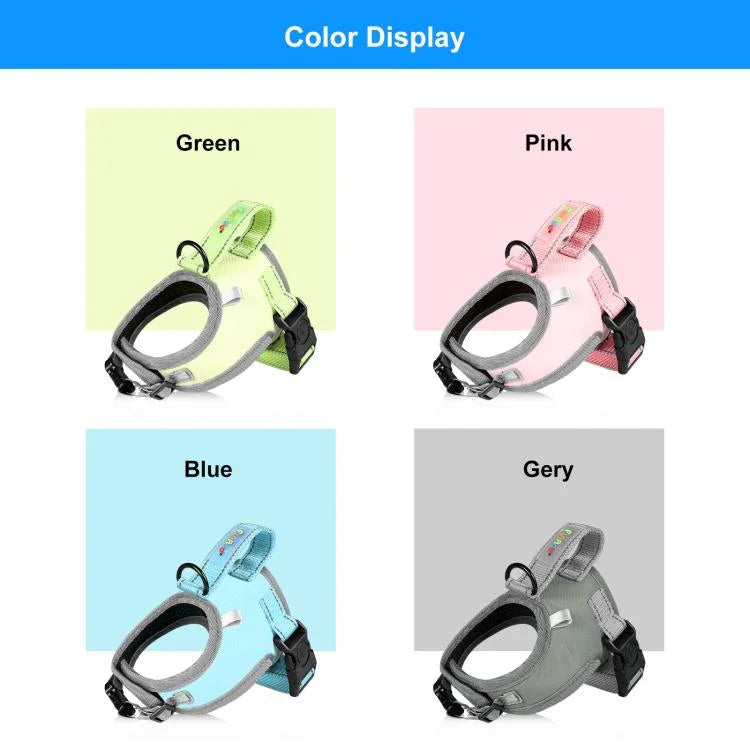 FunAdd Corda de Tração Colete Respirável Refletor de Nylon para Animais Arnês para Cão, Tamanho: S, Tamanho: S