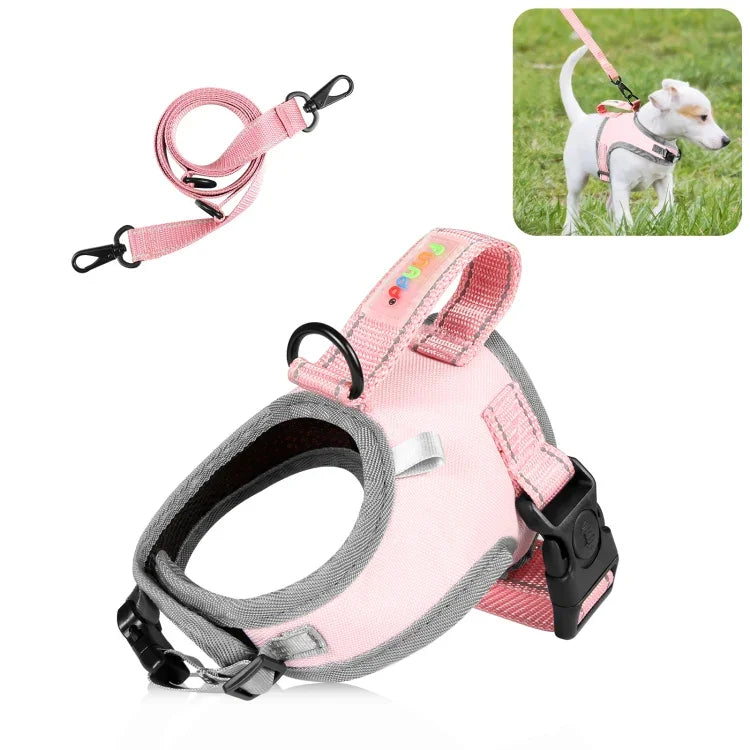 FunAdd Corda de Tração Colete Respirável Refletor de Nylon para Animais Arnês para Cão, Tamanho: S, Tamanho: S