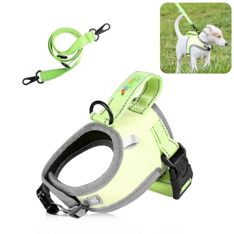 FunAdd Corda de Tração Colete Respirável Refletor de Nylon para Animais Arnês para Cão, Tamanho: S, Tamanho: S