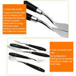 5 in 1 QST EXPRESS Art Supplies Paint Toning Stainless Steel Scraper, 5 in 1 (Black)