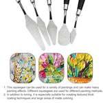 5 in 1 QST EXPRESS Art Supplies Paint Toning Stainless Steel Scraper, 5 in 1 (Black)