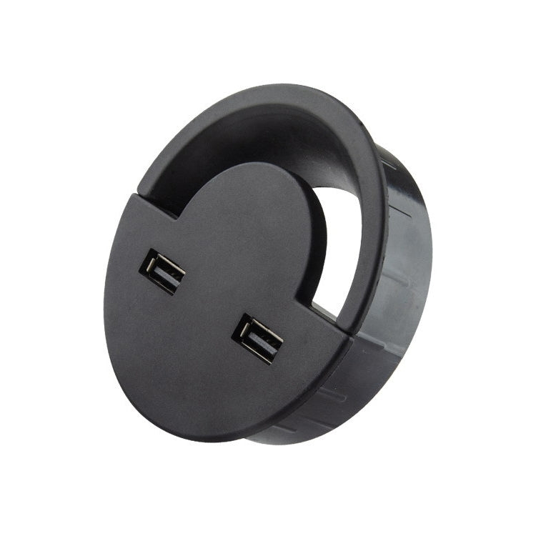 Tampa Redonda para Orifício de Cabo USB de Tomada de Secretária 60mm, Suporte Enrolador