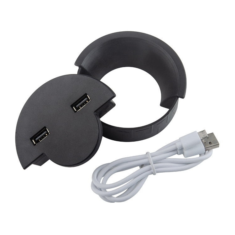 Tampa Redonda para Orifício de Cabo USB de Tomada de Secretária 60mm, Suporte Enrolador
