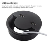 Tampa Redonda para Orifício de Cabo USB de Tomada de Secretária 60mm, Suporte Enrolador