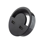 Tampa Redonda para Orifício de Cabo USB de Tomada de Secretária 80mm, Suporte Enrolador