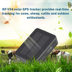 RF-V34 Ovelha Vaca Gado Pecuária IP67 à Prova de Água Solar GSM GPS WiFi Rastreamento sem Placa Inferior Fixa, Suporta Monitorização por Voz & Alarme Anti-remover & SOS, Rastreamento GPS WiFi