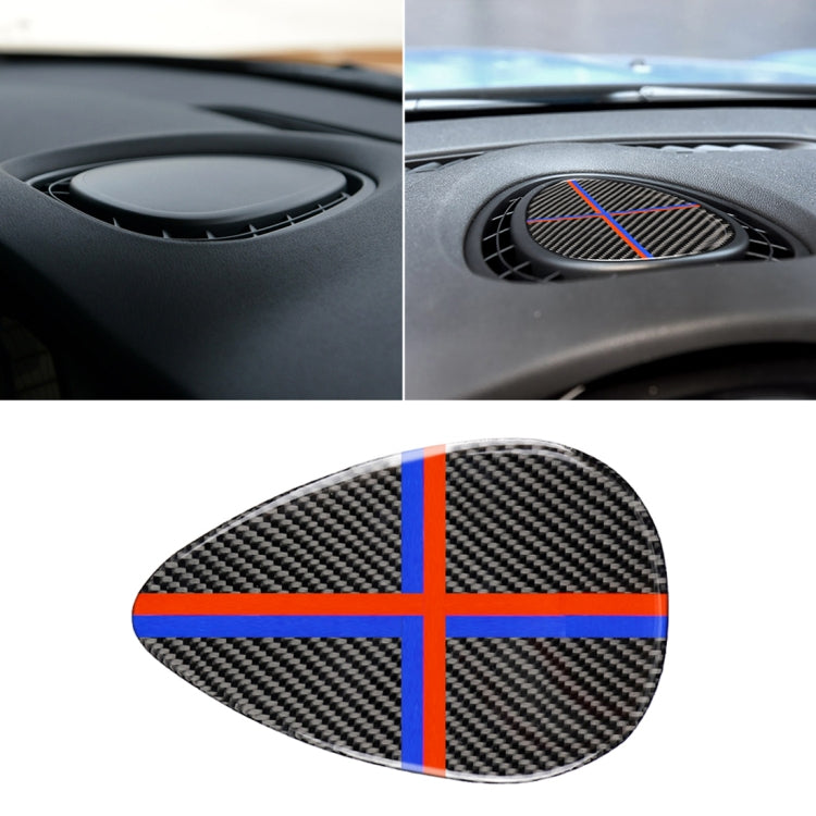 Red Blue Color Car F Chassis Instrumentation Console Panel Carbon Fiber Decorative Sticker for BMW Mini Cooper JCW One F56 / F55 / F54, For BMW Mini Cooper JCW One F56 (Red Blue Color)