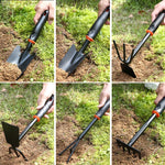 Ferramenta de Jardinagem Arrancador de Ervas Daninhas Redondo com Cabo de Borracha Preto, Arrancador de Ervas Daninhas Redondo