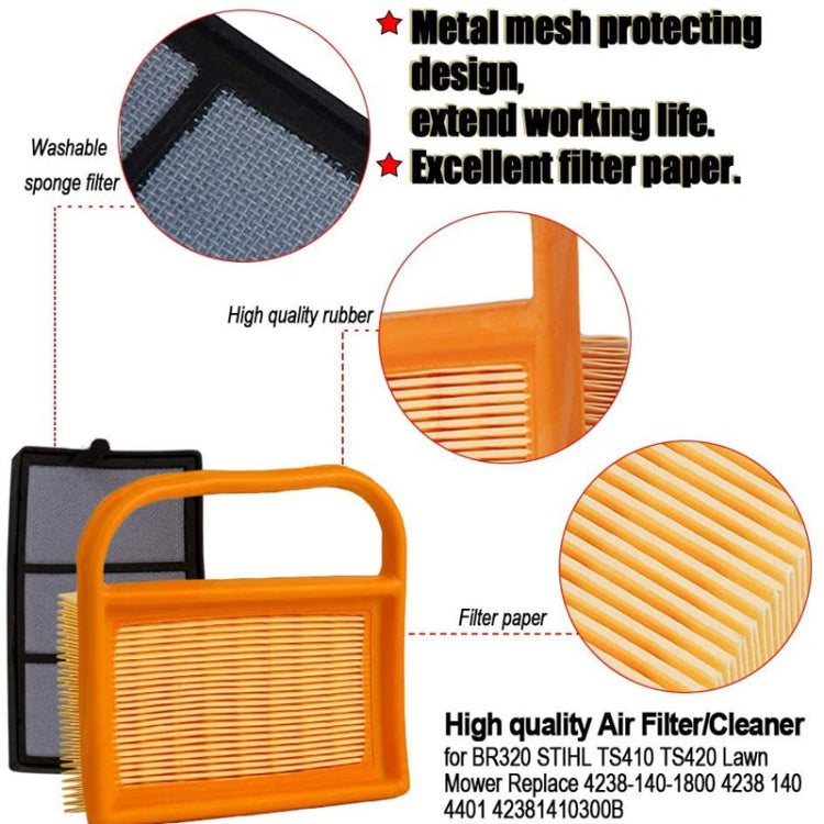 Filtro de Ar para Stihl TS410 420 480 500i Serra de Corte de Betão Substituir 4238 141 0300 Stens 605-555 Rotativo 12716, Para Stihl TS410 420