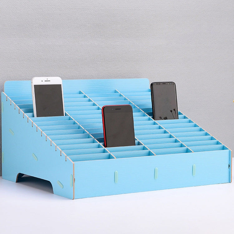 Wooden Multi-cell Mobile Phone Film Stand Desktop Display Rack, 60 Grids, Size: 41.7x34.5x23cm, 60 Grids, Blue, 60 Grids, Pink, 60 Grids, Green