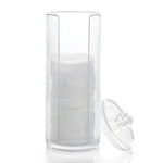 Caixa Cosmética Redonda Transparente Elevada de Plástico para Almofadas de Algodão, Caixa Elevada para Almofadas de Algodão