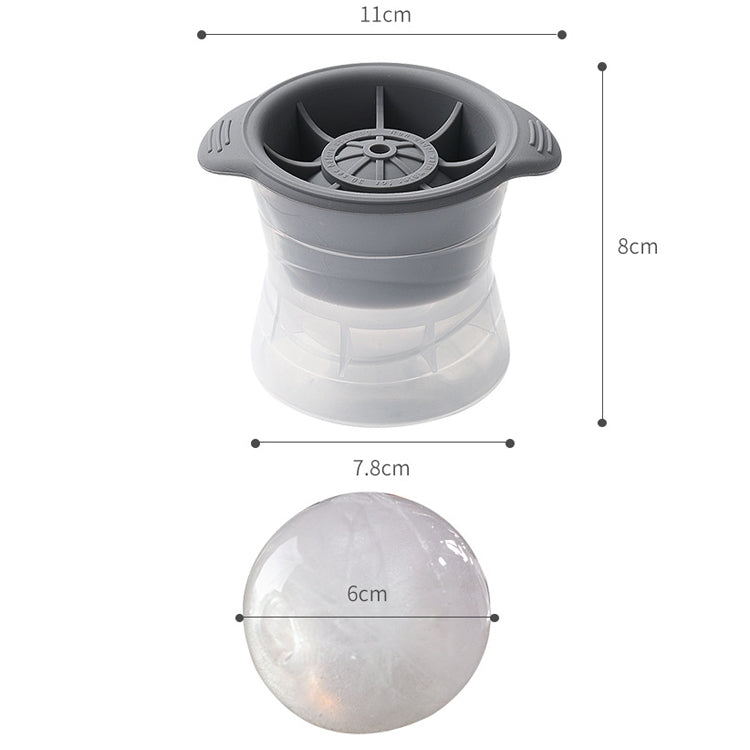 Molde de Cubos de Gelo Esféricos para Whisky e Vinho em Silicone com Tampa