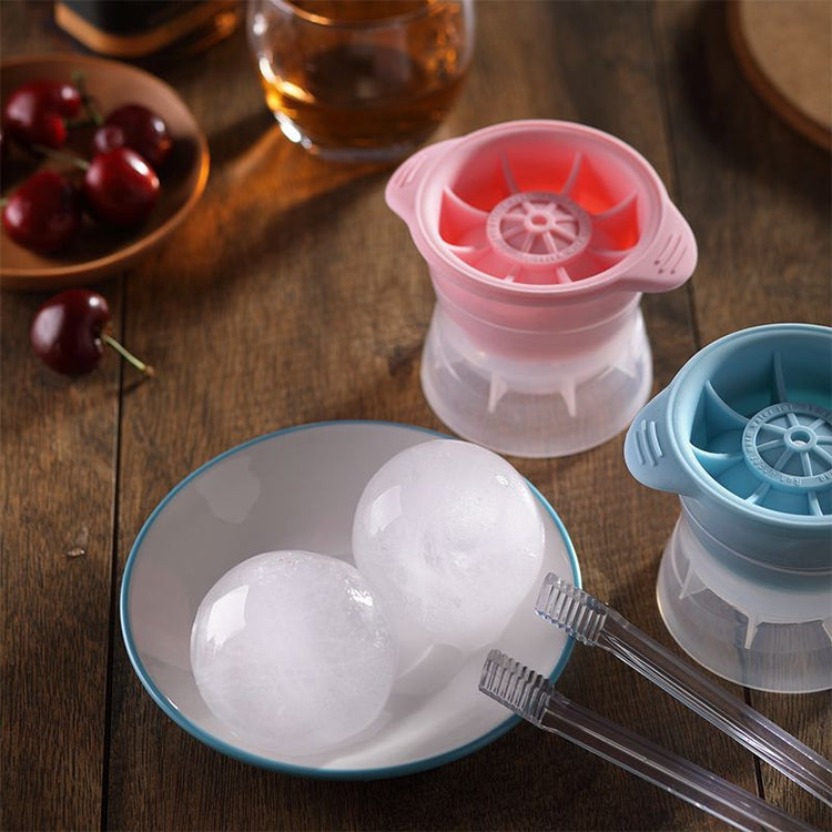Molde de Cubos de Gelo Esféricos para Whisky e Vinho em Silicone com Tampa