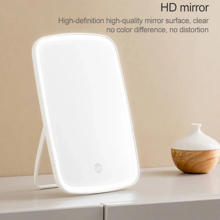 Espelho de Maquilhagem Original Xiaomi Youpin Jordan&Judy com Luz LED, Espelho de Beleza Dobrável Portátil com Lâmpada de Mesa