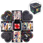 Álbum de Fotos Criativo DIY Livro Comemorativo Caixa de Presente Surpresa Explosiva, Versão Final + PVC, Álbum de Fotos Feito à Mão