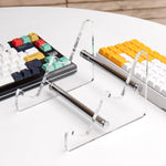 Suporte de Teclado Destacável em Acrílico Transparente de Duas Camadas YX003-2