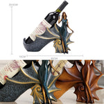 Prateleira Criativa para Vinho em Forma de Loira, Suporte para Garrafas, Ornamento em Resina para Decoração de Casa