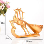 Prateleira Criativa para Vinho em Forma de Cervo Sika, Suporte para Garrafas, Ornamento para Sala de Estar, Presente