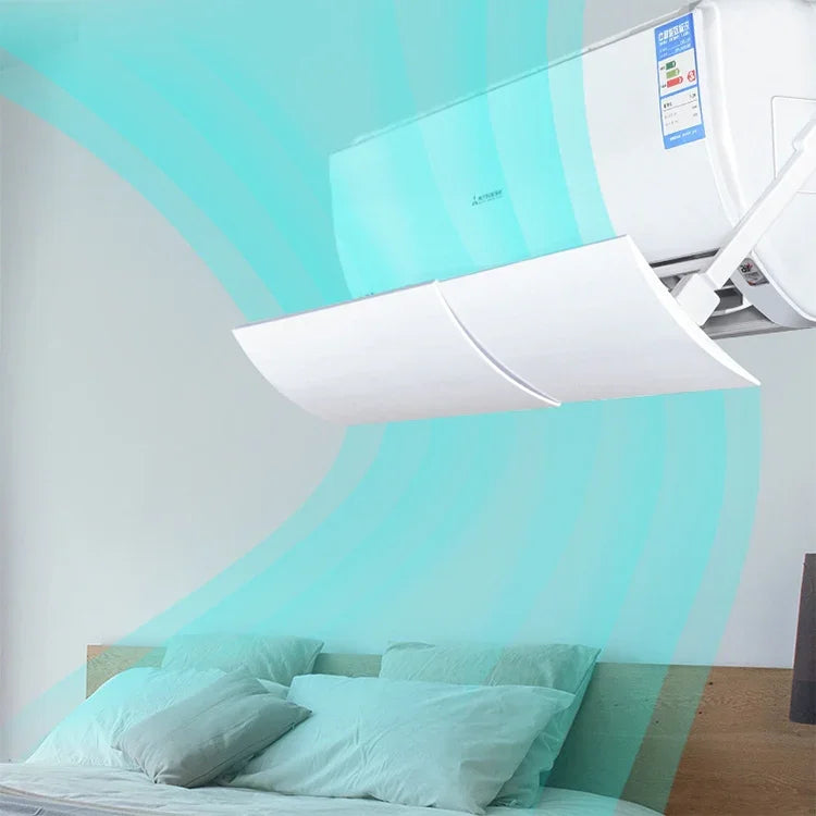 Defletor Universal de Ar Condicionado Montado na Parede para Quarto, Anti-Sopro Direto para Bebé, Versão com Superfície Brilhante, Versão com Superfície Brilhante