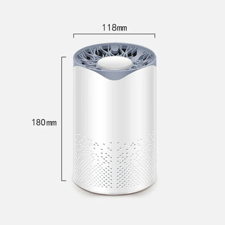 Purificador de Ar Aniónico Portátil Quadrado com Esterilização UV, Humidificador de Ar para Carro e Casa, Esterilização UV Quadrada