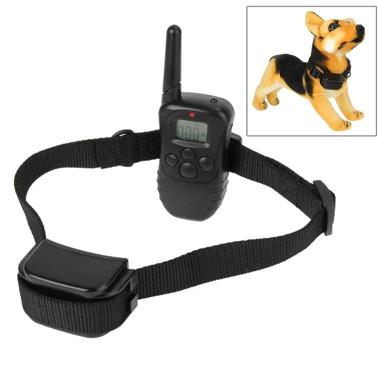 Colar de Treino para Cão Recarregável e à Prova de Água com Controlo Remoto de 300m e Ecrã LCD, Controlo Remoto de 300m