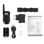 Colar de Treino para Cão Recarregável e à Prova de Água com Controlo Remoto de 300m e Ecrã LCD, Controlo Remoto de 300m