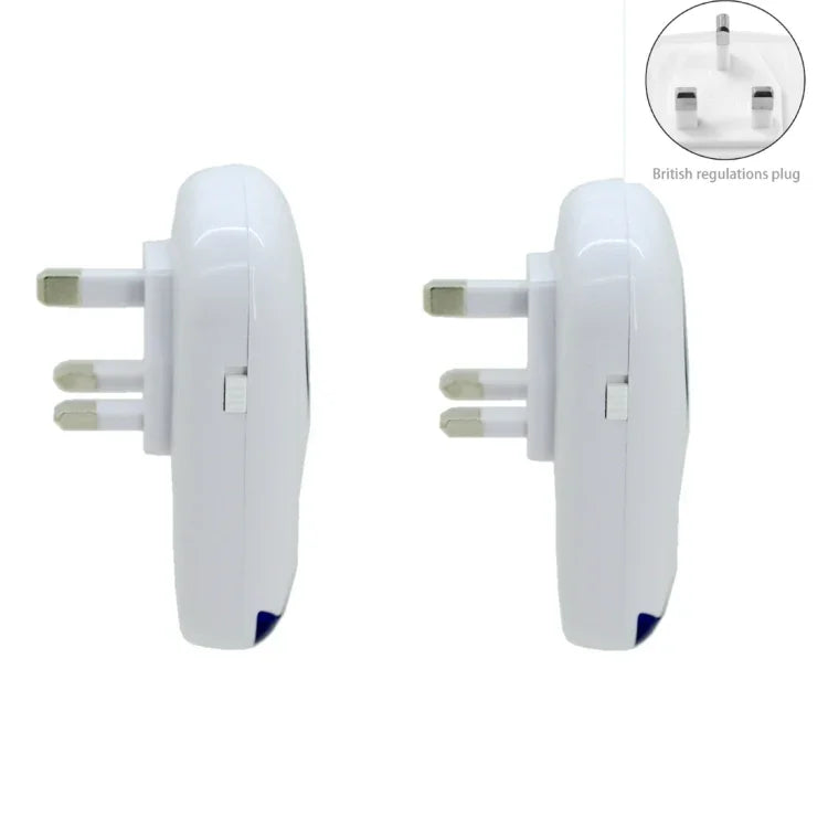 Repelente Eletrónico Ultrassónico 3W para Mosquitos, Ratos e Insetos com Luz, Plugue EUA, AC 90-240V, Plugue Reino Unido, Plugue EUA