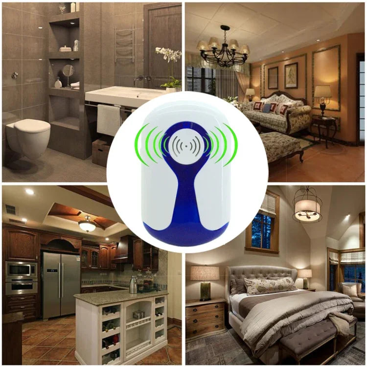 Repelente Eletrónico Ultrassónico 3W para Mosquitos, Ratos e Insetos com Luz, Plugue EUA, AC 90-240V, Plugue Reino Unido, Plugue EUA
