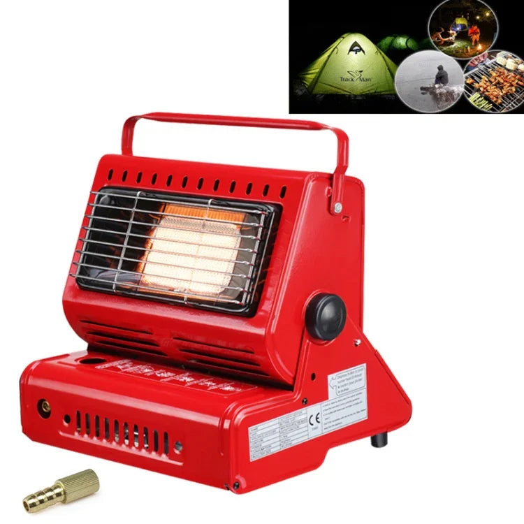 Aquecedor a Gás Multifuncional Portátil para Camping ao Ar Livre, Fogão a Gás com Queimador, Alimentado por Dois Tanques de Gás (Não Incluídos), Dois Tanques de Gás