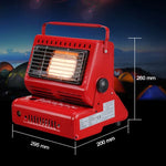 Aquecedor a Gás Multifuncional Portátil para Camping ao Ar Livre, Fogão a Gás com Queimador, Alimentado por Dois Tanques de Gás (Não Incluídos), Dois Tanques de Gás