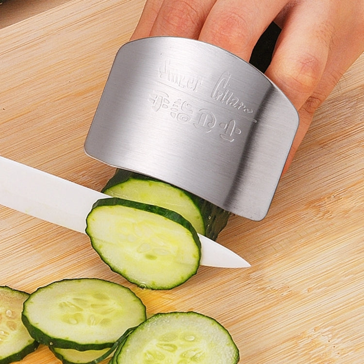 Protetor Criativo para Dedos em Aço Inoxidável para Corte de Alimentos e Legumes na Cozinha, Protetor para Dedos ao Cortar