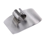 Protetor Criativo para Dedos em Aço Inoxidável para Corte de Alimentos e Legumes na Cozinha, Protetor para Dedos ao Cortar
