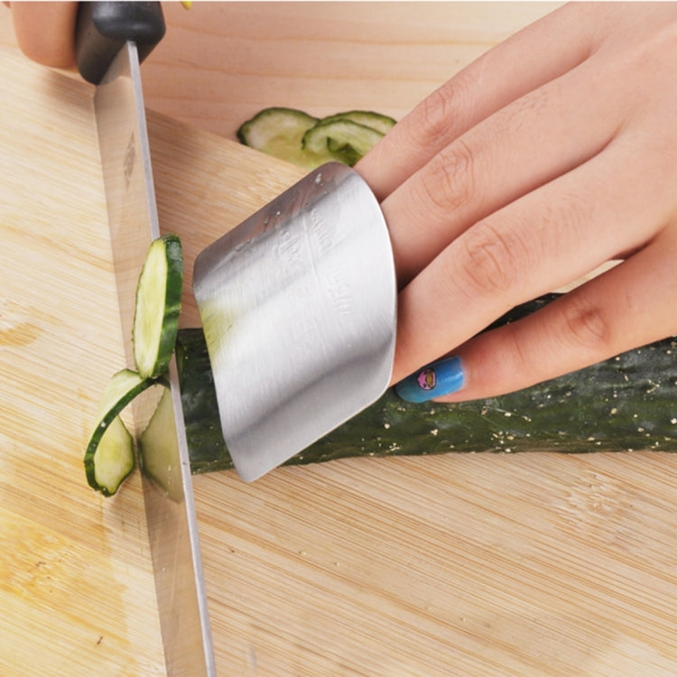 Protetor Criativo para Dedos em Aço Inoxidável para Corte de Alimentos e Legumes na Cozinha, Protetor para Dedos ao Cortar