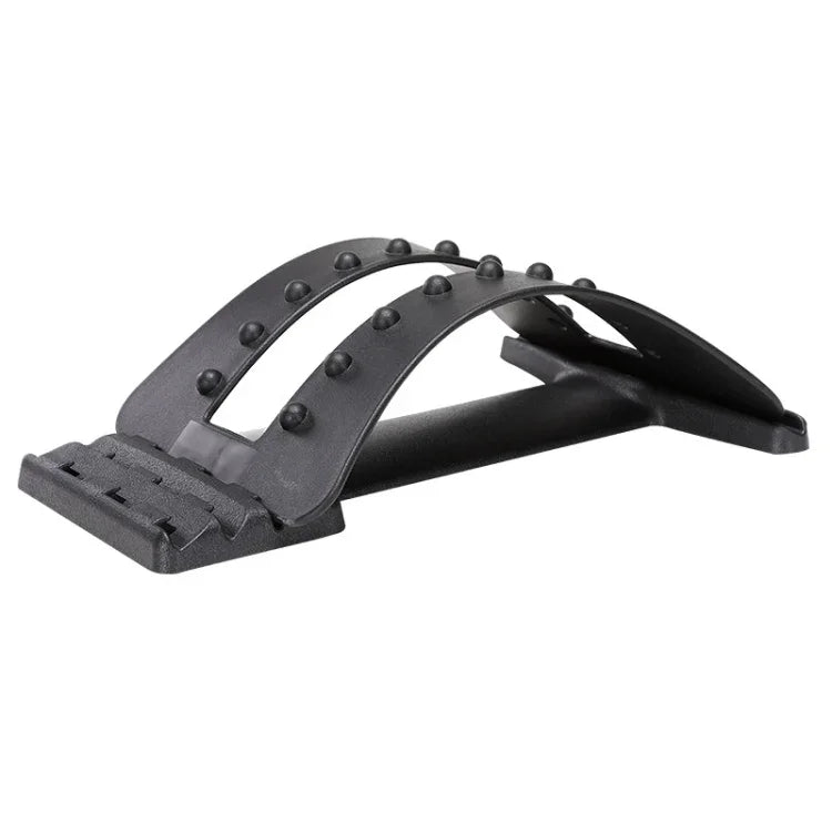 Dispositivo de Tração Lombar para Alongamento, Corrector de Postura, Suporte para a Cintura, Alívio da Dor na Coluna, Massageador de Costas, Preto Normal