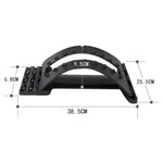 Dispositivo de Tração Lombar para Alongamento, Corrector de Postura, Suporte para a Cintura, Alívio da Dor na Coluna, Massageador de Costas, Preto Normal