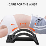 Dispositivo de Tração Lombar para Alongamento, Corrector de Postura, Suporte para a Cintura, Alívio da Dor na Coluna, Massageador de Costas, Preto Normal