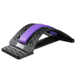 Lumbar Traction Stretching Device Posture Corrector Waist Support Spine Pain Relief Back Massage Stretcher, Black Green, Black Blue, Black Purple, Black Red, Red White, White Green, White Blue, White Purple
