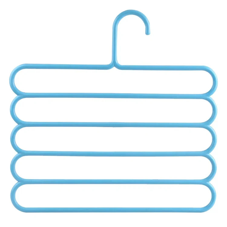 10 Peças de Cabides Multifuncionais de 5 Camadas para Calças, Cachecóis, Gravatas, Cabides de Roupa de Plástico, Cabides de 5 Camadas para Calças
