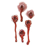 20pcs S-251 Halloween Terror Ferida Realista de Bala Sangue Tatuagem Temporária Autocolante, S-251/20pcs