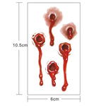20pcs S-251 Halloween Terror Ferida Realista de Bala Sangue Tatuagem Temporária Autocolante, S-251/20pcs