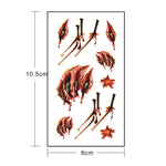 20pcs S-024 Halloween Terror Ferida Sangue Lesão Cicatriz Realista Tatuagem Temporária Autocolante, S-024/20pcs