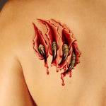 20pcs S-024 Halloween Terror Ferida Sangue Lesão Cicatriz Realista Tatuagem Temporária Autocolante, S-024/20pcs