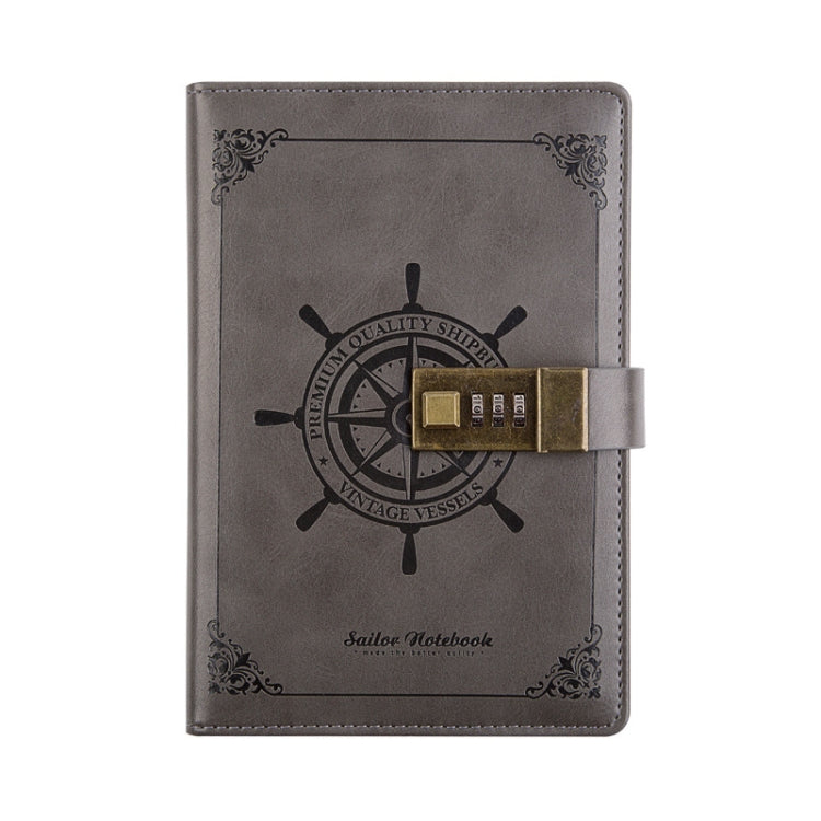 Caderno Diário Sailor Retro B6 com Capa em PU e Fecho com Palavra-passe