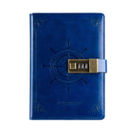 Caderno Diário Sailor Retro B6 com Capa em PU e Fecho com Palavra-passe