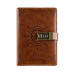 Caderno Diário Sailor Retro B6 com Capa em PU e Fecho com Palavra-passe
