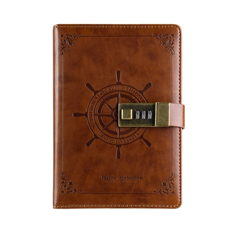 Caderno Diário Sailor Retro B6 com Capa em PU e Fecho com Palavra-passe