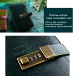 Caderno Diário Retro B6 com Capa em PU e Fecho com Palavra-passe